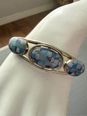 DTR Desert Rose Jay King 925 Sterling Silver Reversible Cuff Bracelet